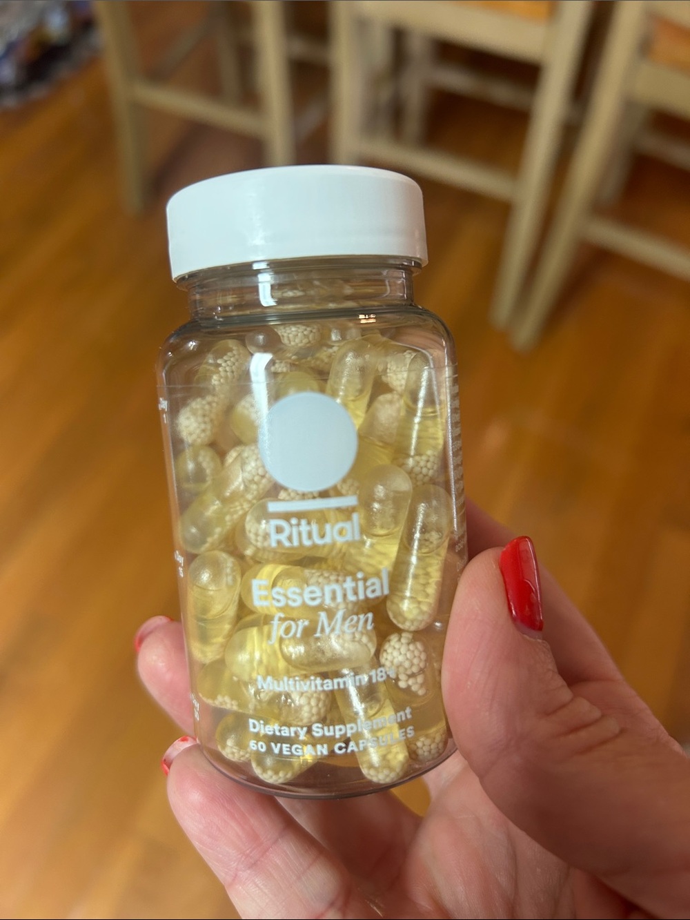 Essential for Men Multivitamin – Clear Bottle with Gold Capsules